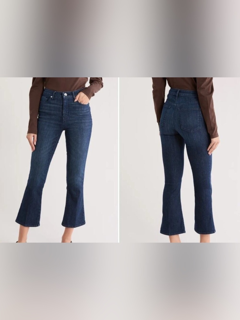 Frame Women's Le Crop Mini Boot Cut Jeans Guilty Blue Sz 25